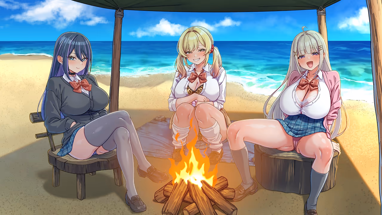  【ゲーム】ギャルサバッ！～無人島でもクラフトしながらハーレムな笑～【图片使用新格式, 如无法查看请更新浏览器或使用Microsoft Edge】